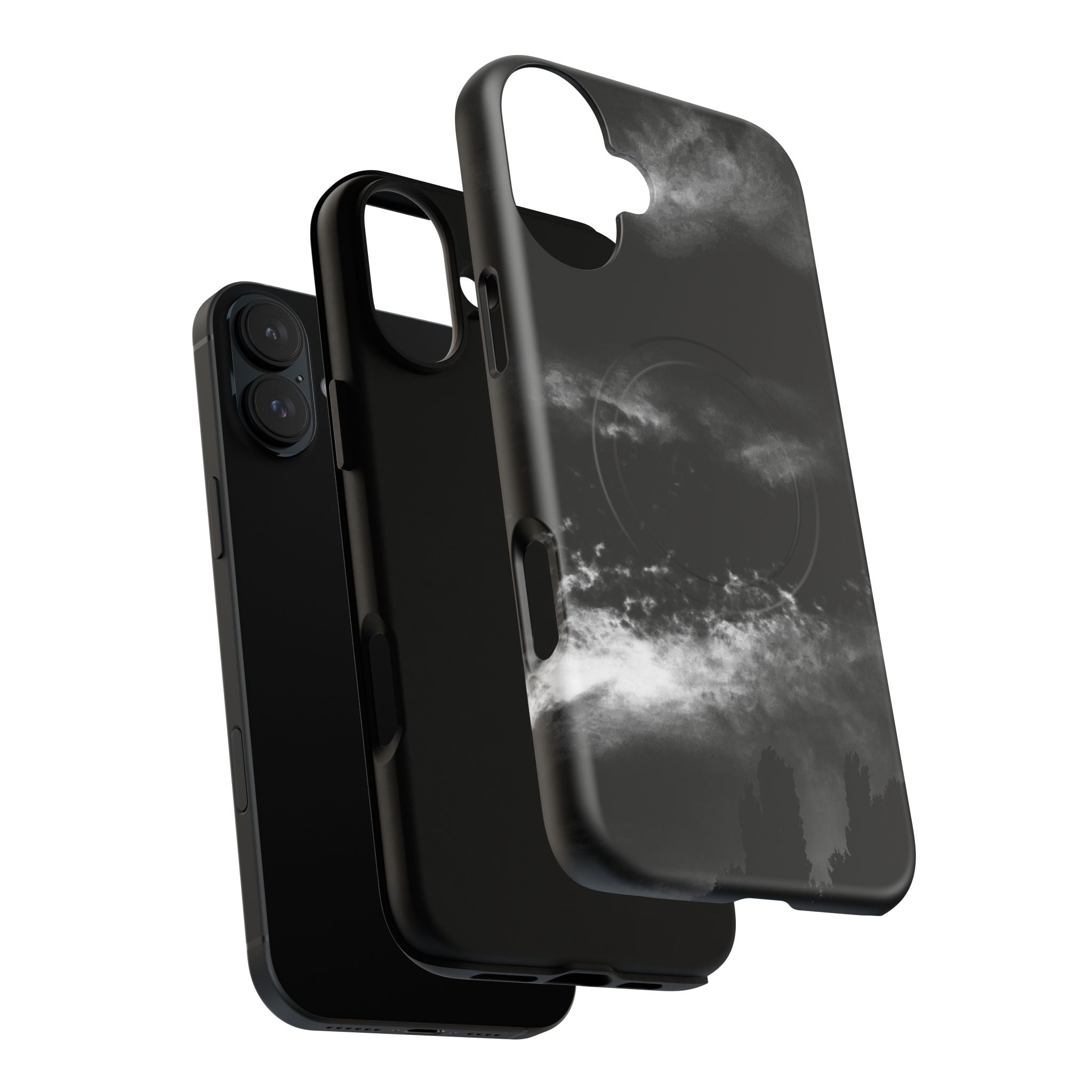 MagSafe Phone Case — Black Storm Cloud Design