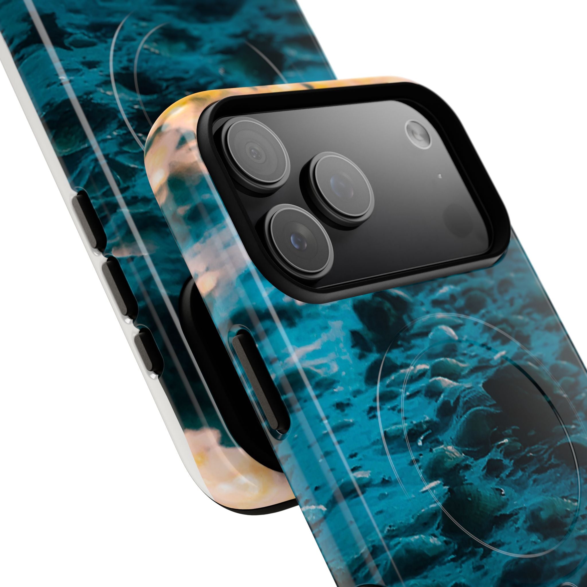Ocean Waves Tough Magnetic Phone Case — Protective MagSafe-Compatible Sea Print