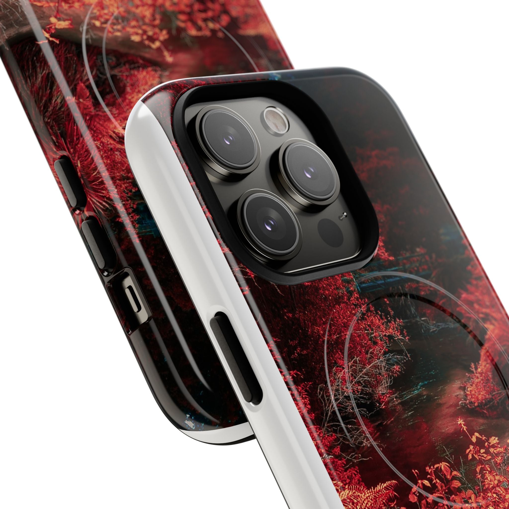 MagSafe Tough Case — Red Forest Abstract Magnetic Phone Cover