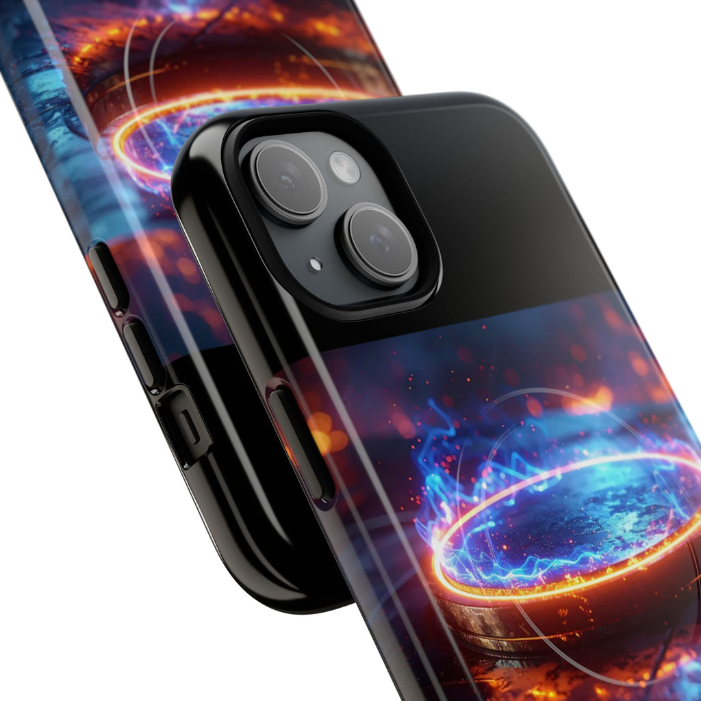 Phone Case - Magnetic Tough Case with Fiery Energy Portal Design