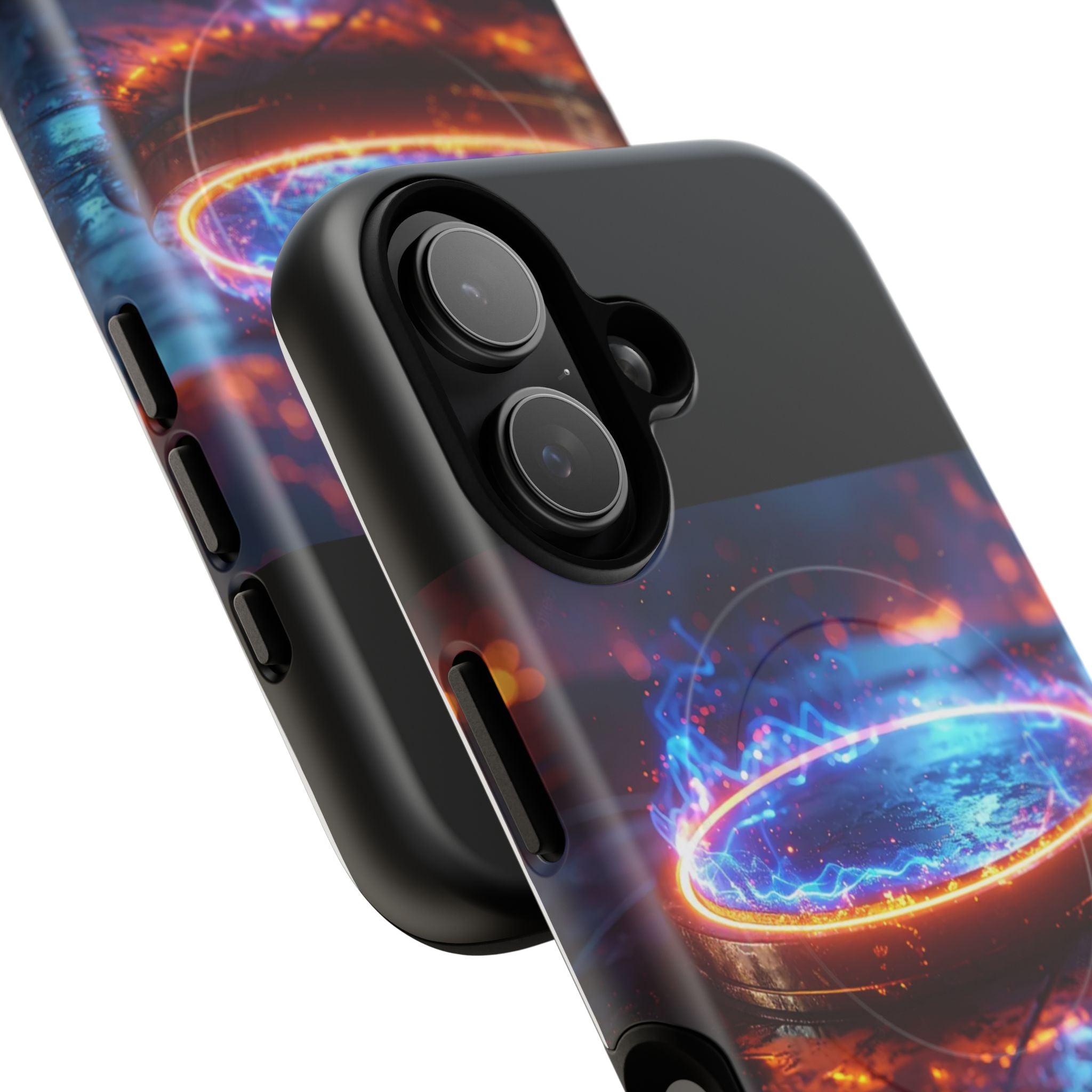 Phone Case - Magnetic Tough Case with Fiery Energy Portal Design