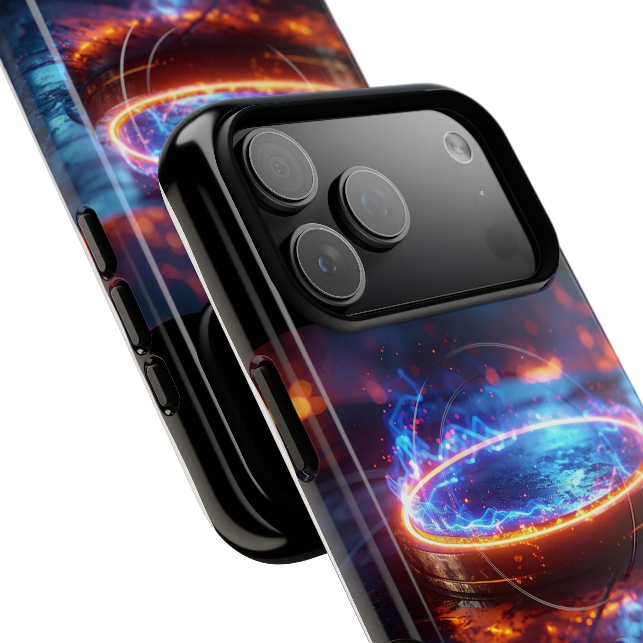 Phone Case - Magnetic Tough Case with Fiery Energy Portal Design