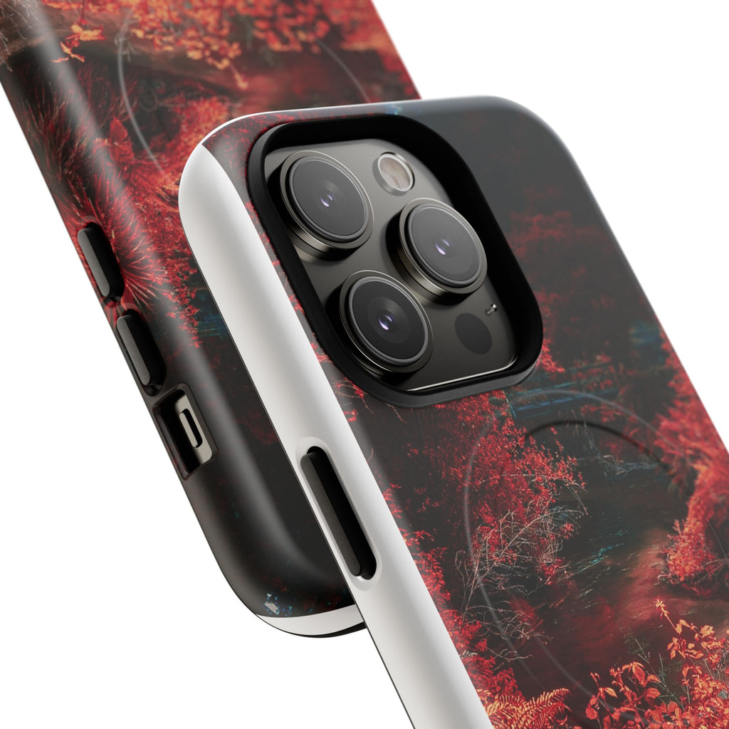 MagSafe Tough Case — Red Forest Abstract Magnetic Phone Cover