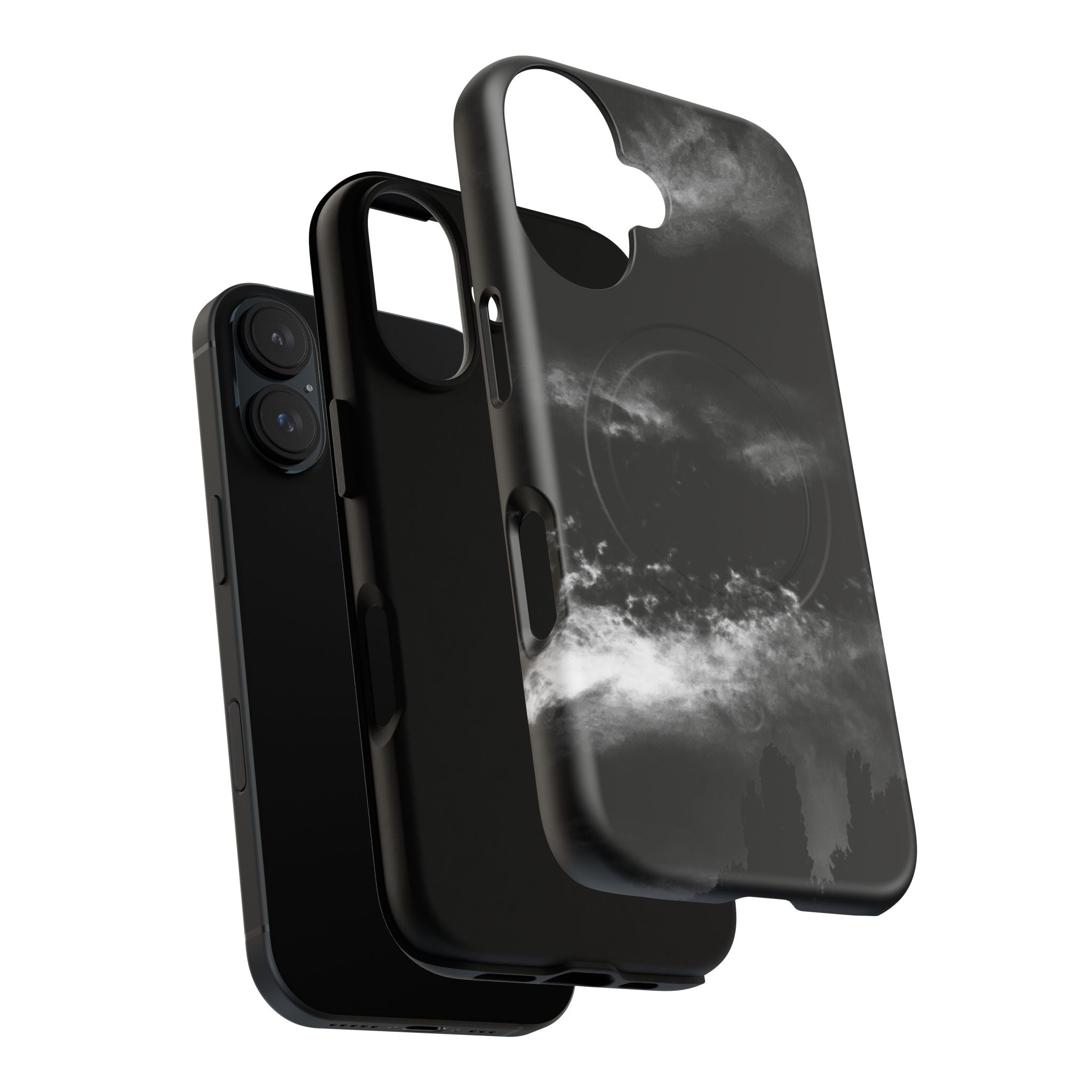 MagSafe Phone Case — Black Storm Cloud Design