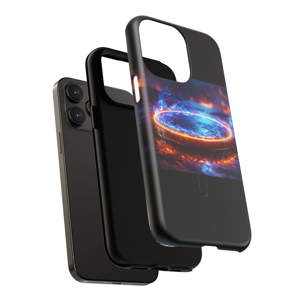 Phone Case - Magnetic Tough Case with Fiery Energy Portal Design