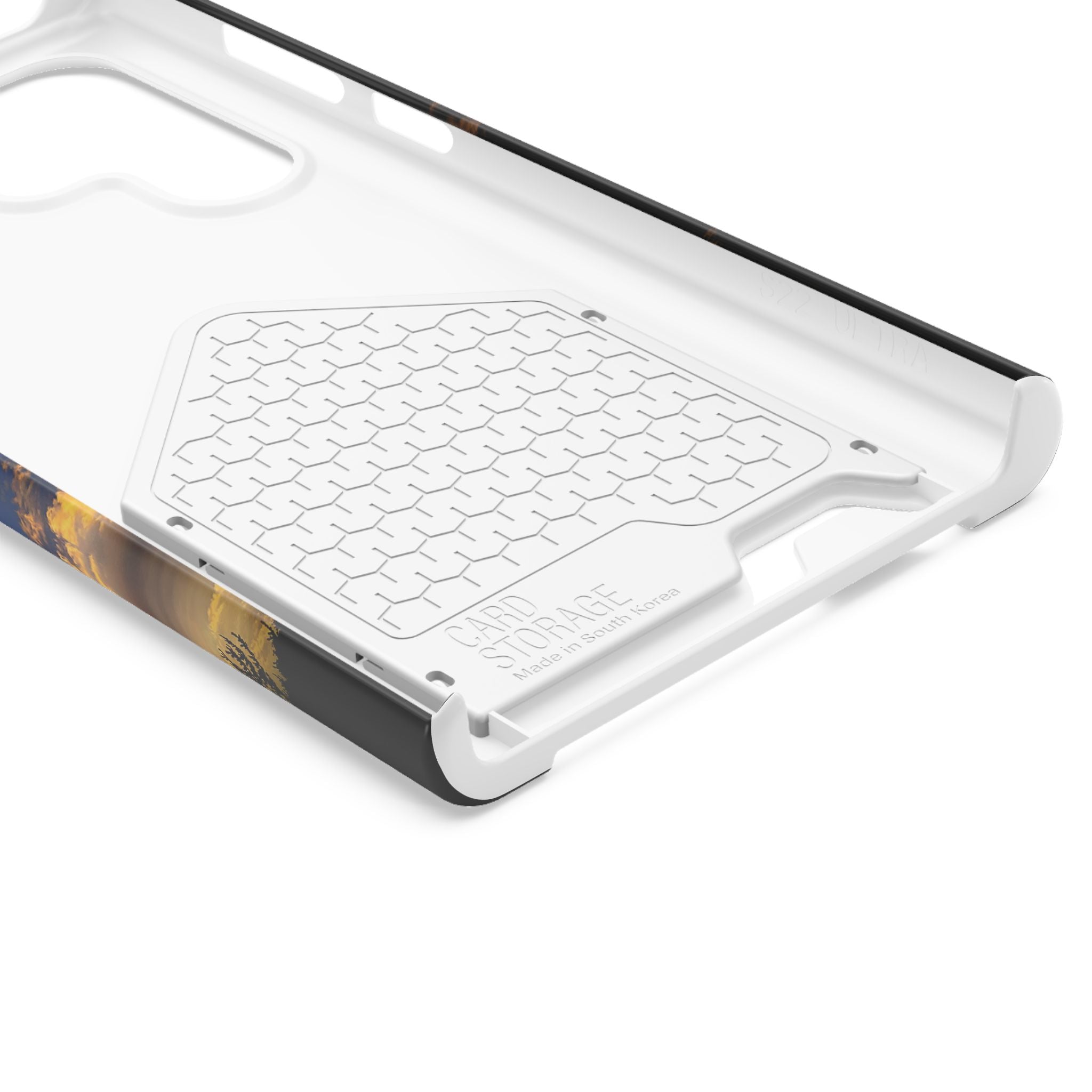 Sunset Sky Phone Case with Card Holder — Scenic Evening Landscape Wallet Case