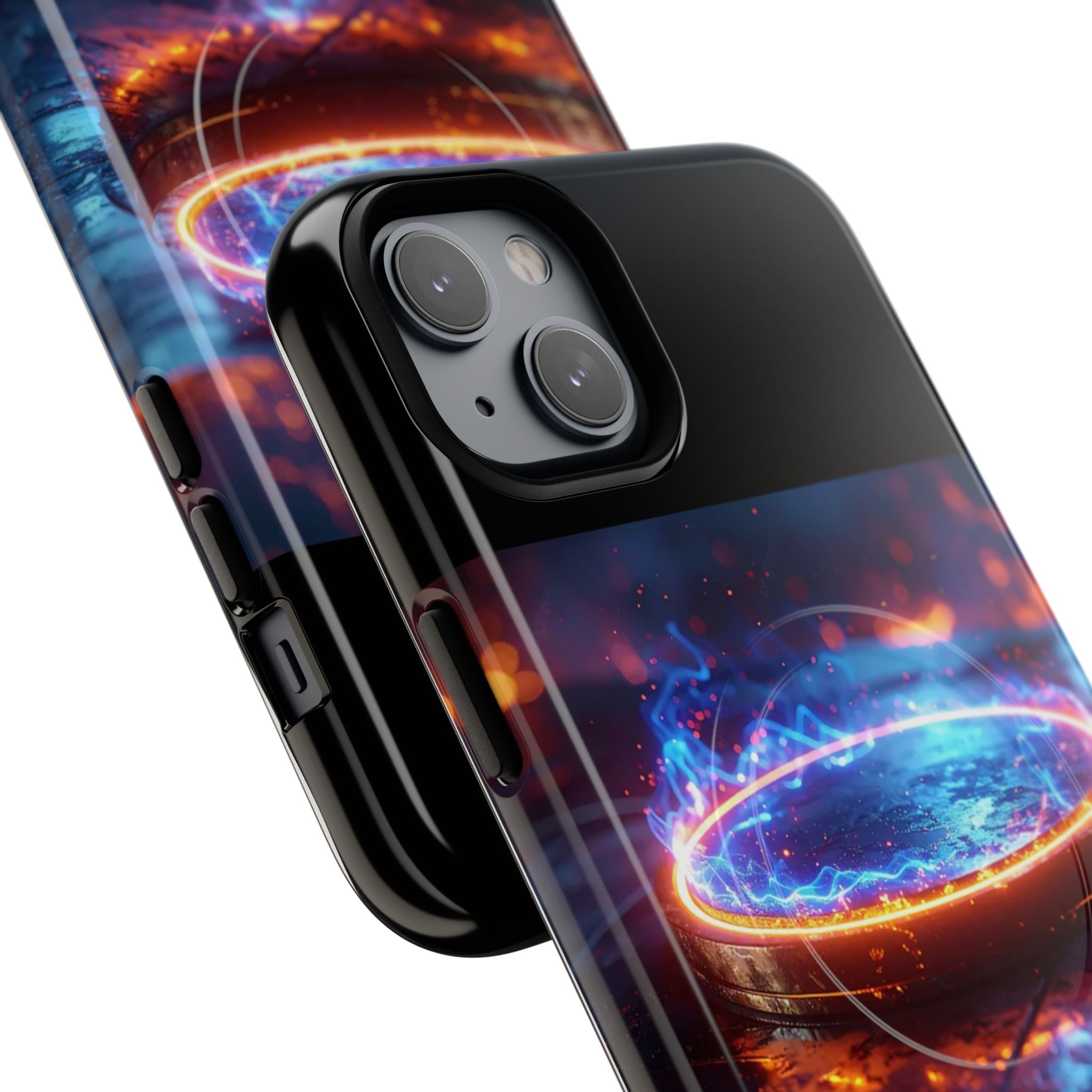 Phone Case - Magnetic Tough Case with Fiery Energy Portal Design