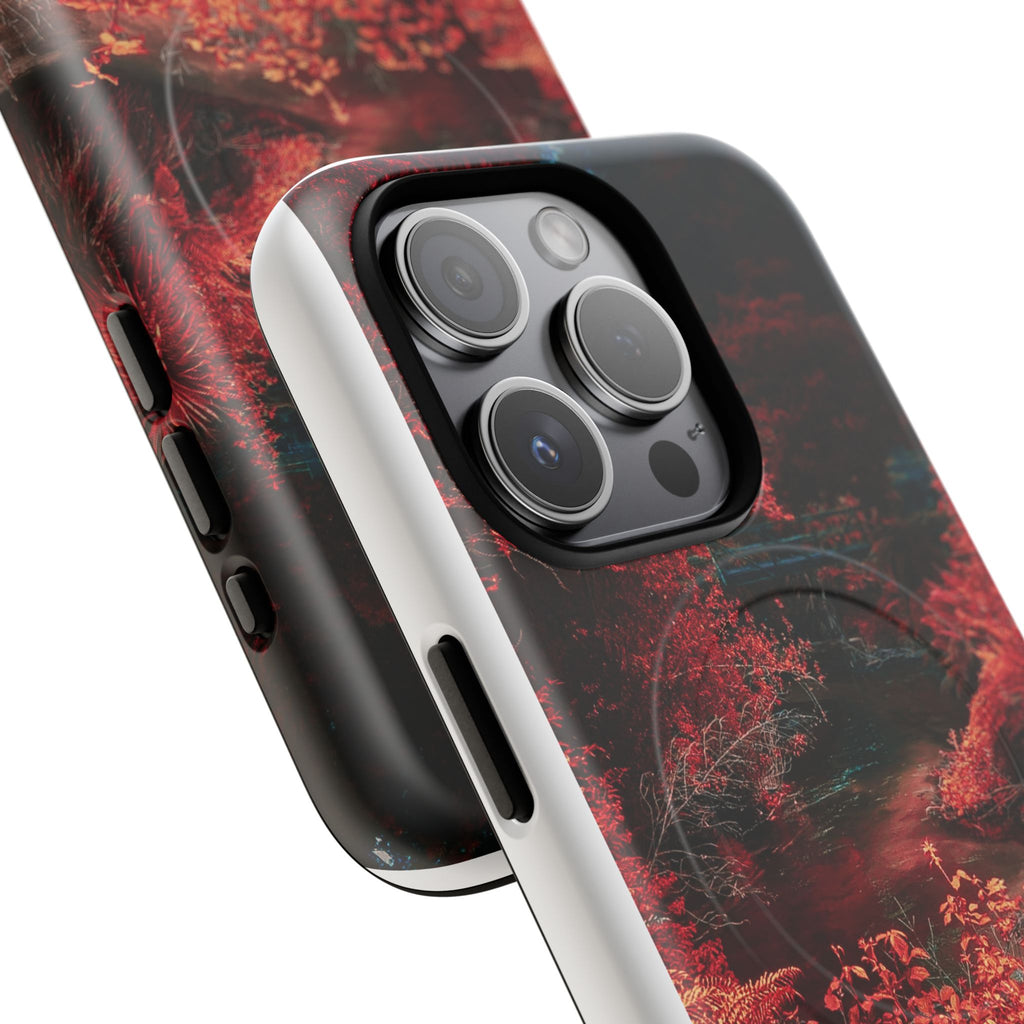 MagSafe Tough Case — Red Forest Abstract Magnetic Phone Cover