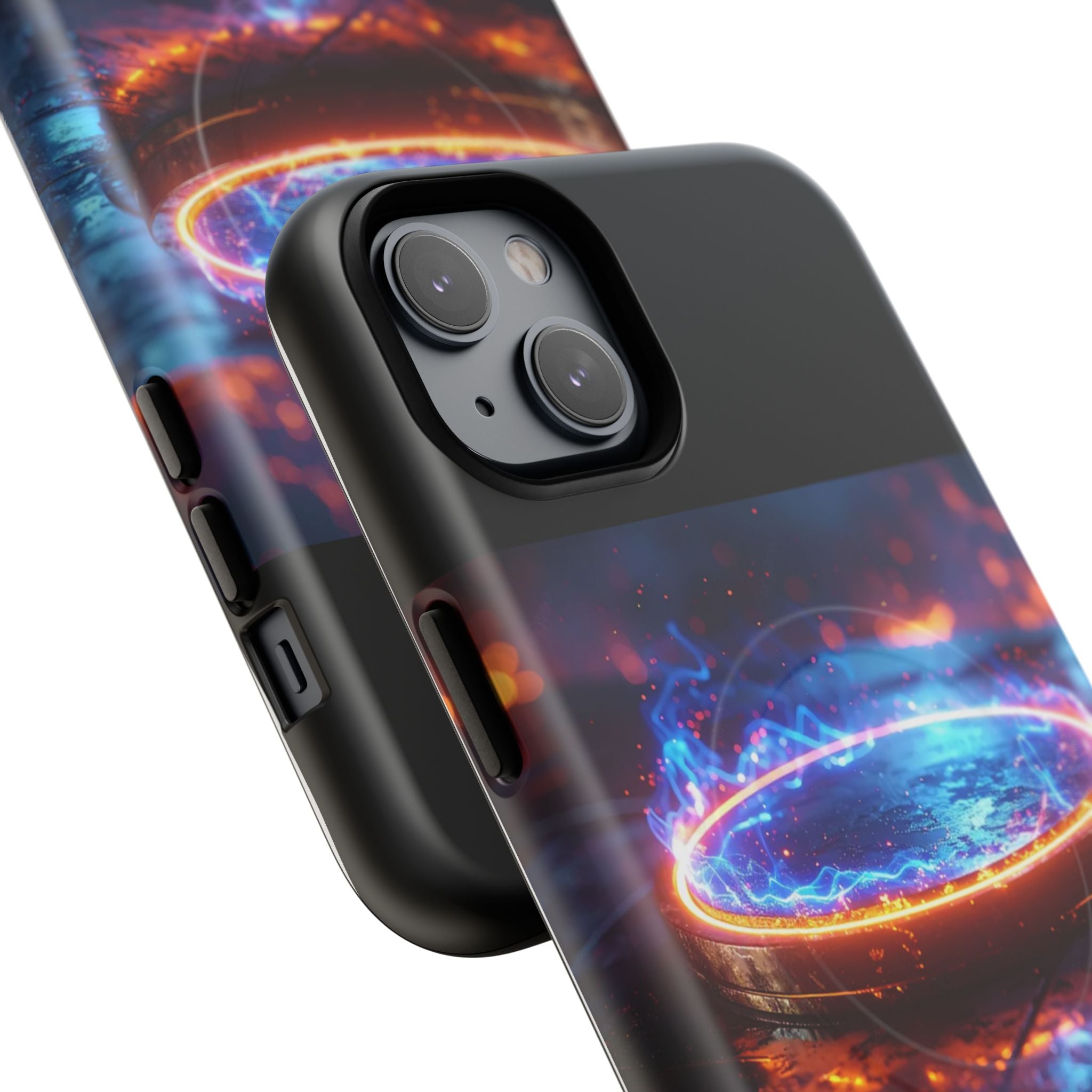 Phone Case - Magnetic Tough Case with Fiery Energy Portal Design