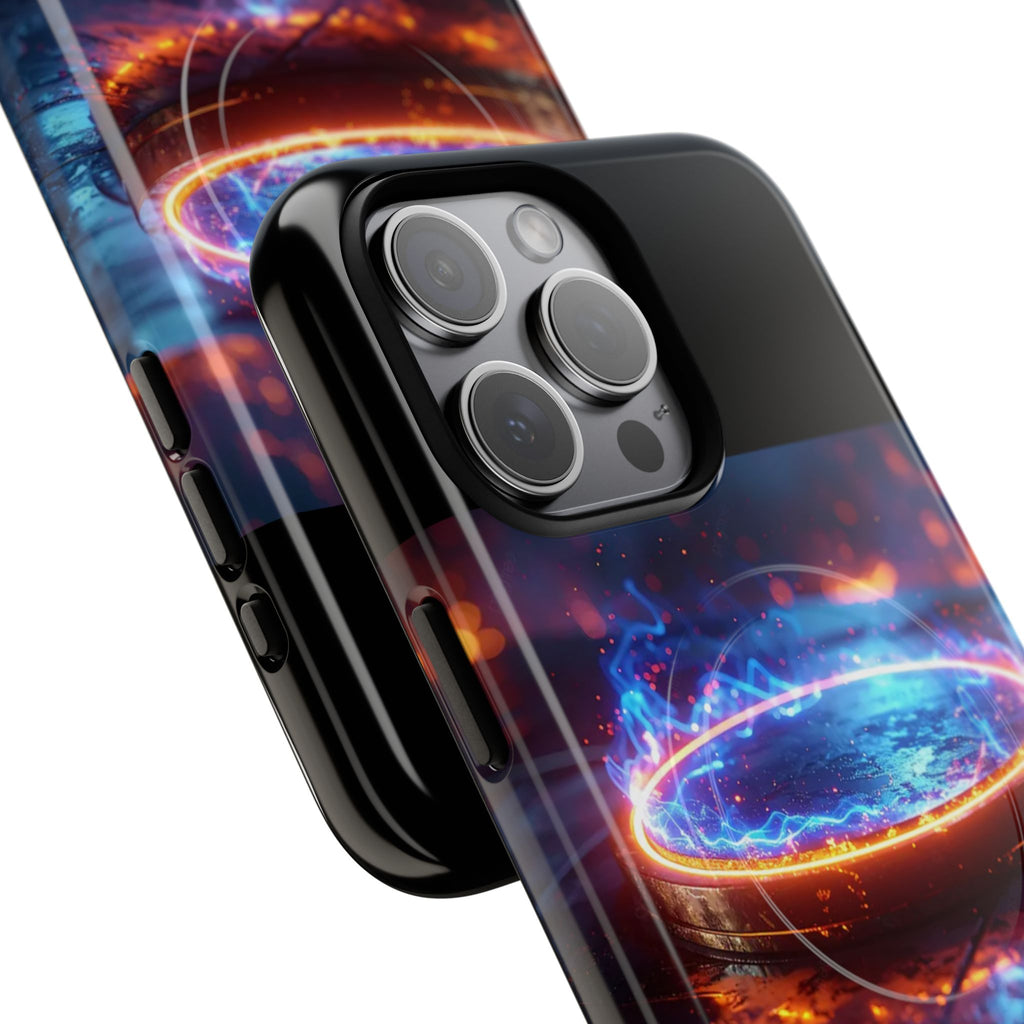 Phone Case - Magnetic Tough Case with Fiery Energy Portal Design