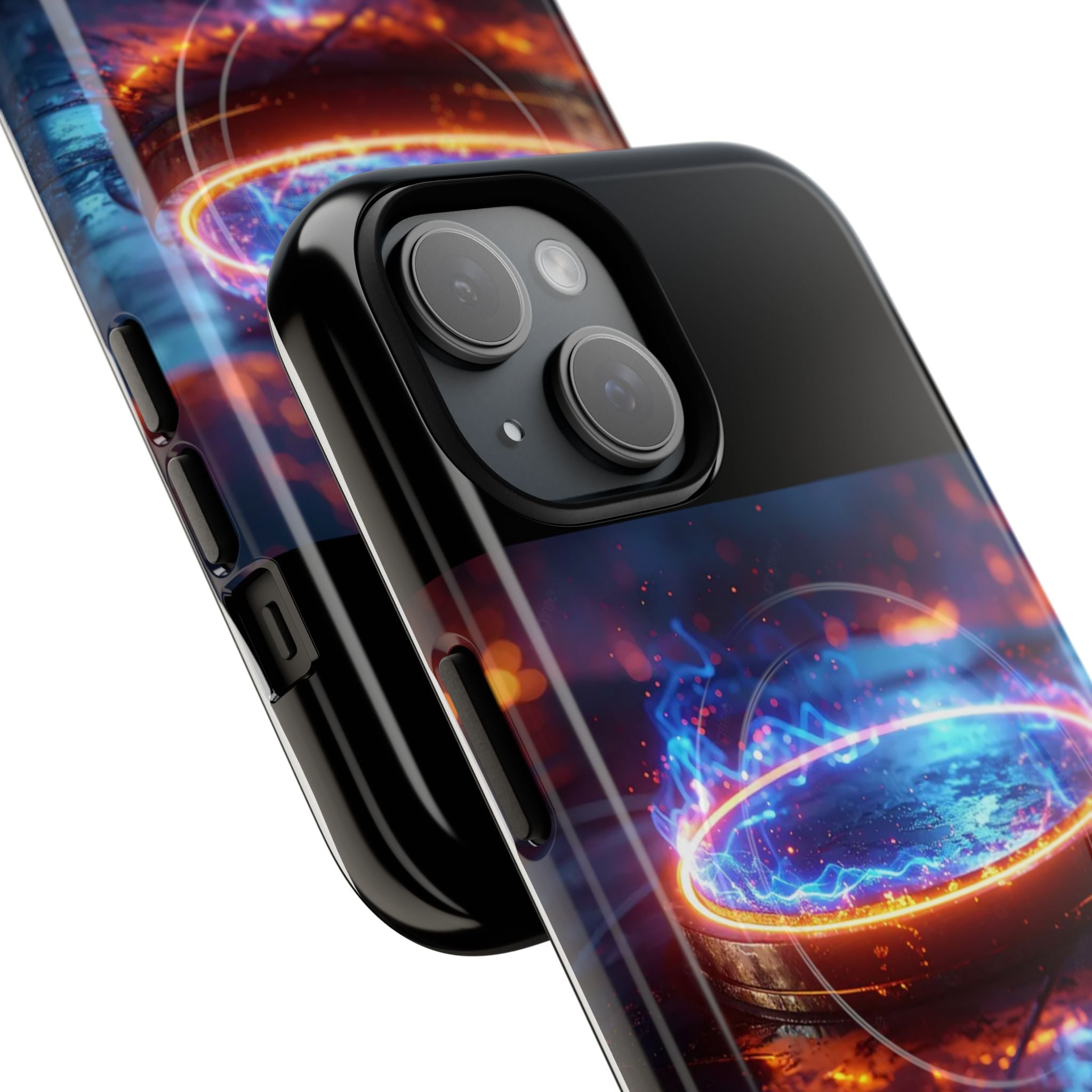 Phone Case - Magnetic Tough Case with Fiery Energy Portal Design