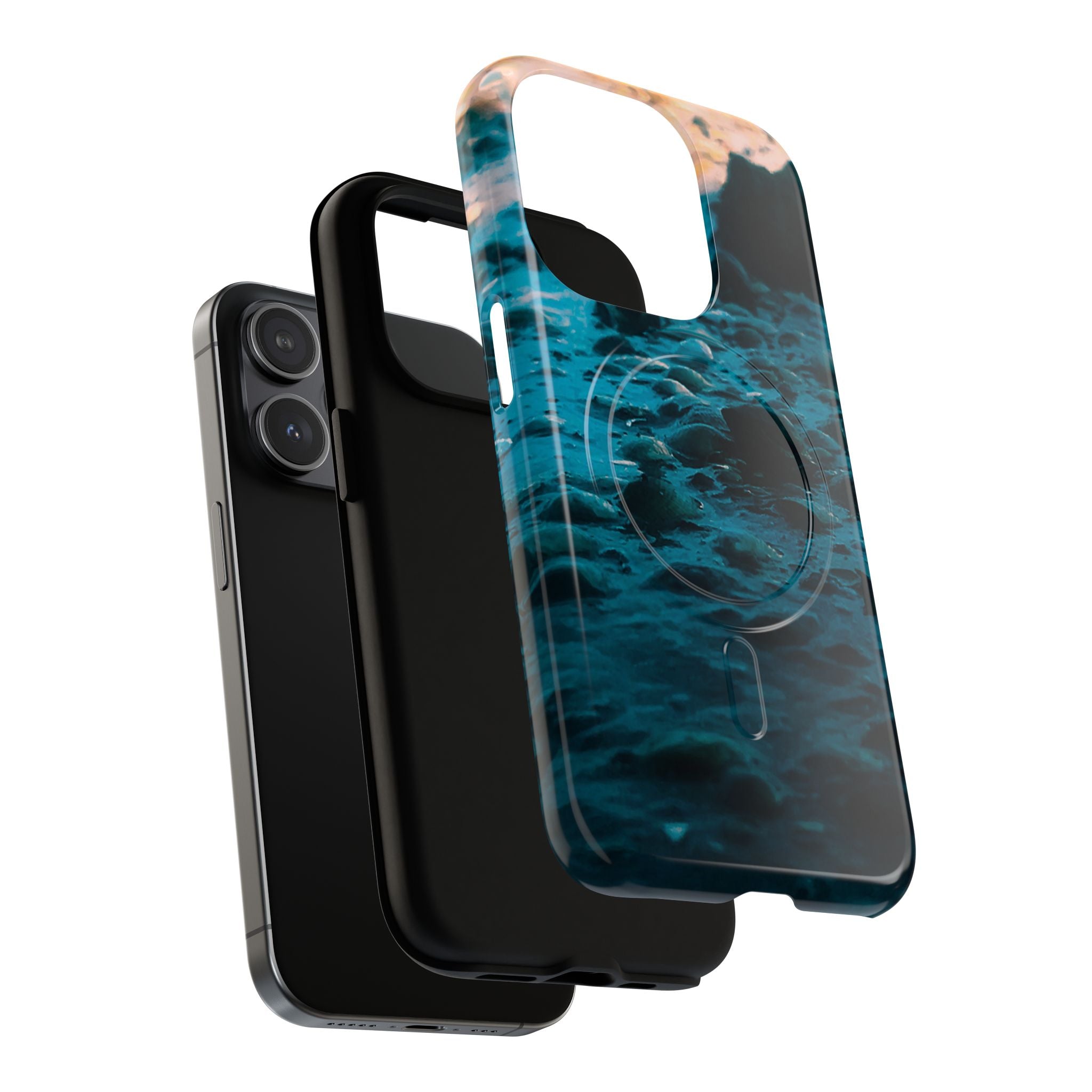 Ocean Waves Tough Magnetic Phone Case — Protective MagSafe-Compatible Sea Print